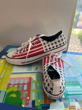 Converse Low Stars & Stripes American Flag Size 11